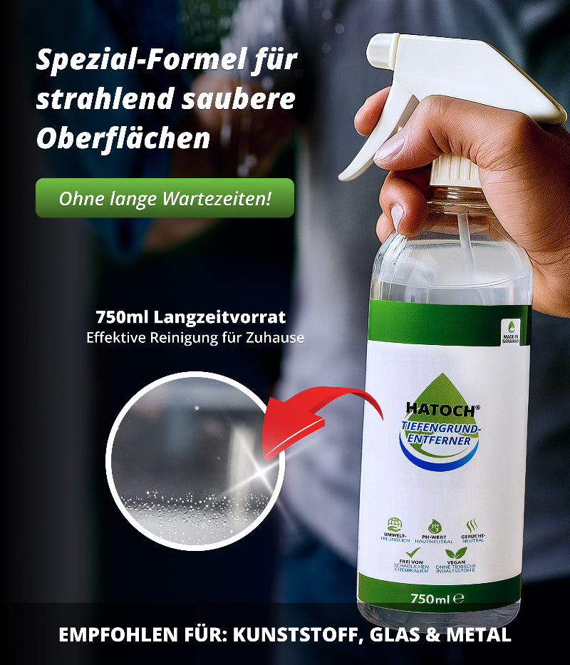 HATOCH® Tiefengrund-Entferner 750ml - Profi-Größe für Glas & Kunststoff