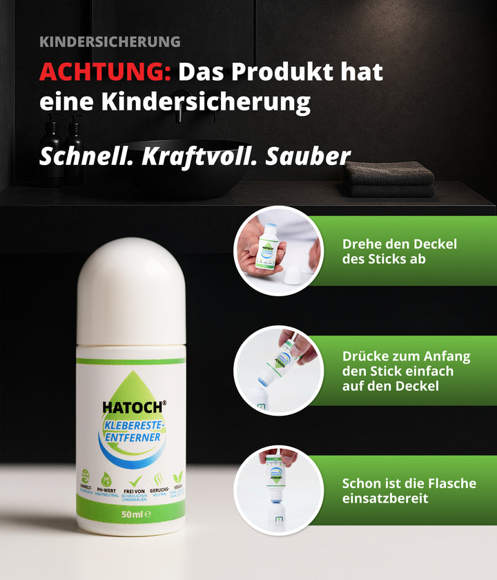 HATOCH Klebereste-Entferner - Umweltfreundlich und hautschonend
