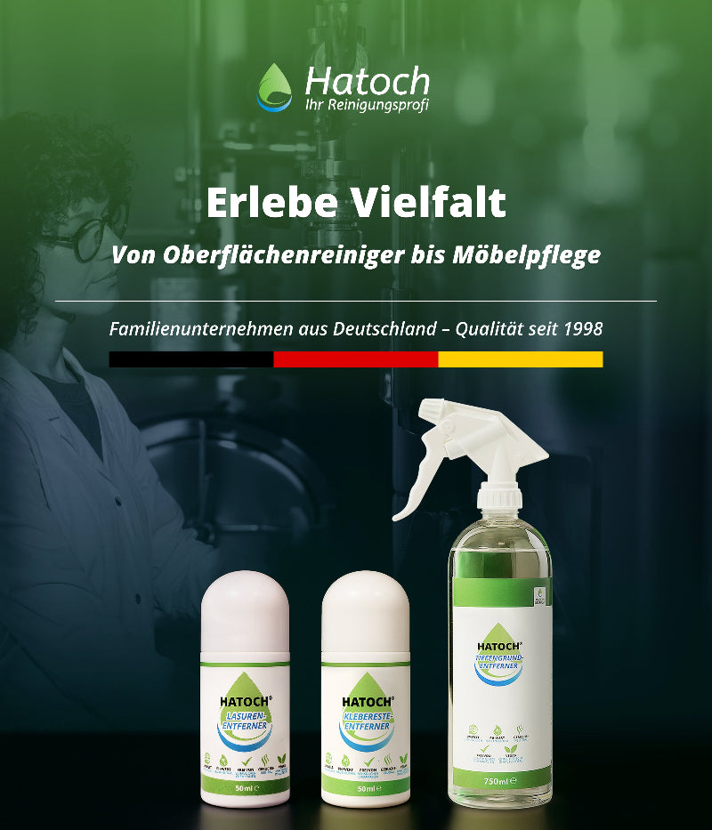 HATOCH® Lasuren-Entferner 50ml - Anwendung auf verschiedenen Oberflächen