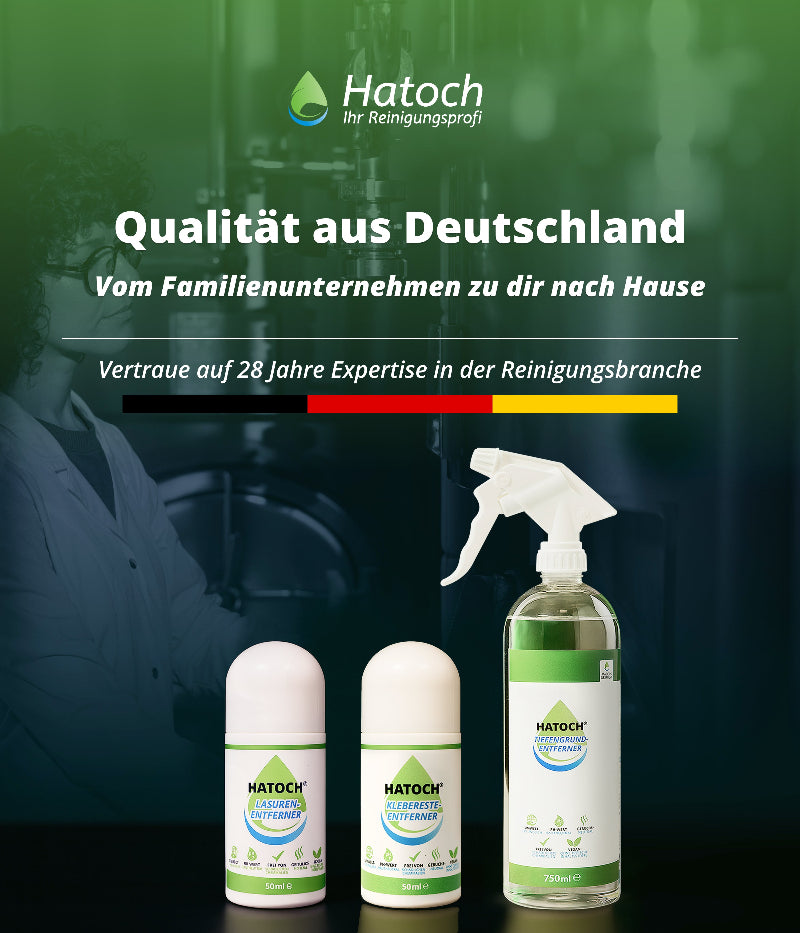 HATOCH® Tiefengrund-Entferner 50ml - Anwendungsbeispiel auf Glasoberfläche