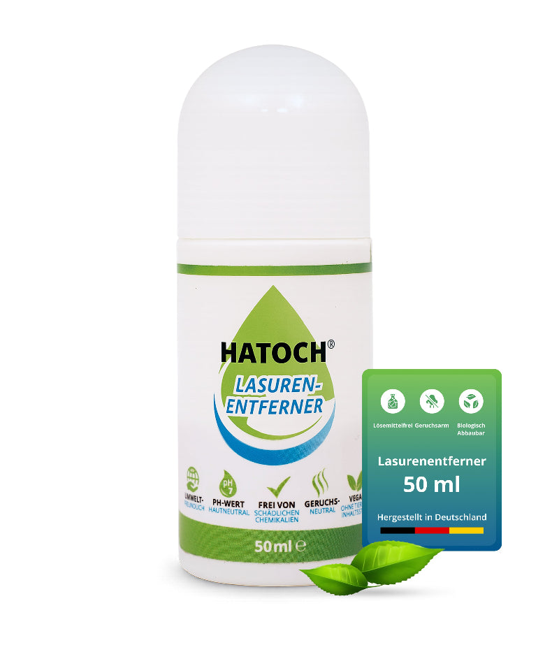 Hatoch Lasurenentferner 50ml Rückseite - Gebrauchsanweisung
