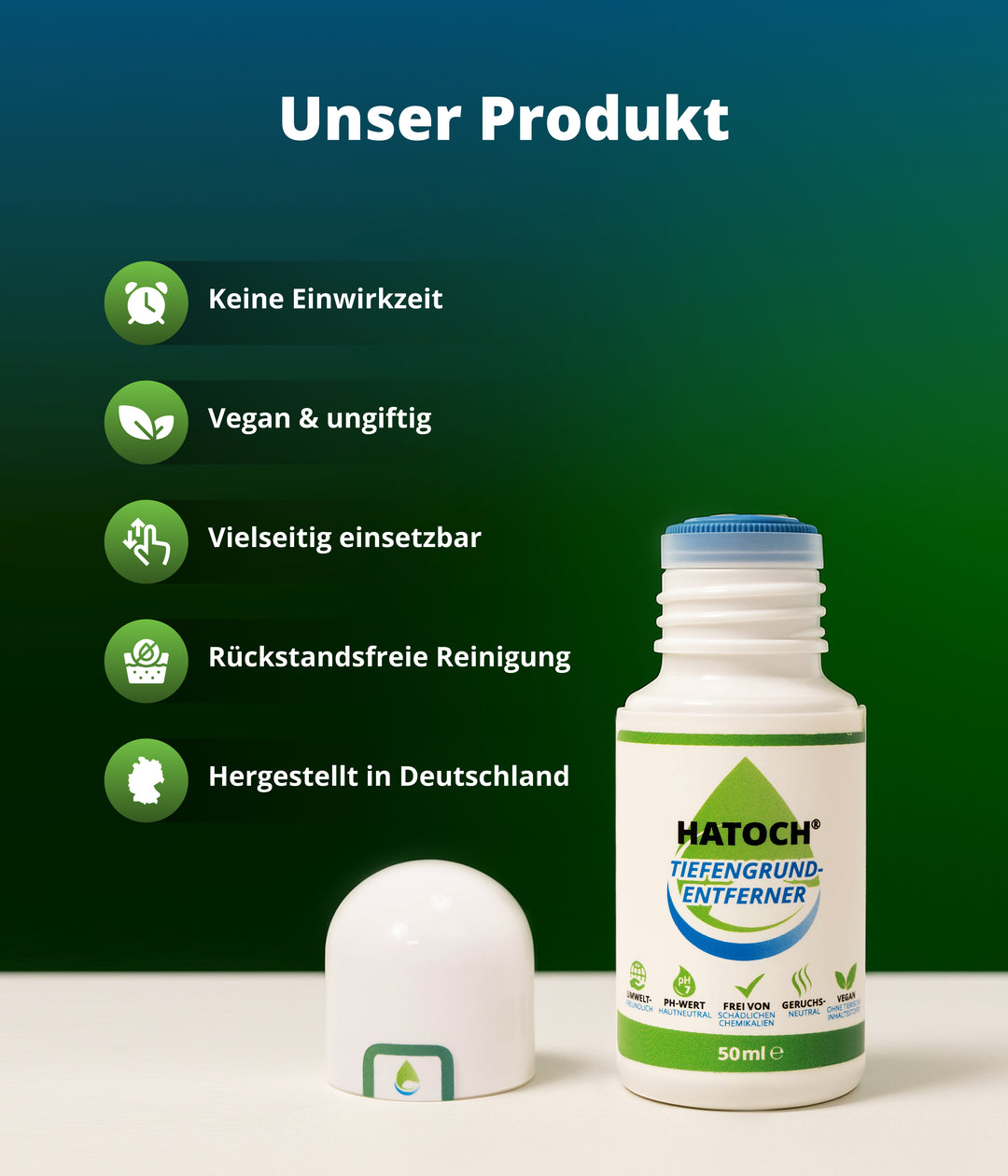 HATOCH® Tiefengrund-Entferner 50ml - Rückstandsfrei für Glas & Kunststoff